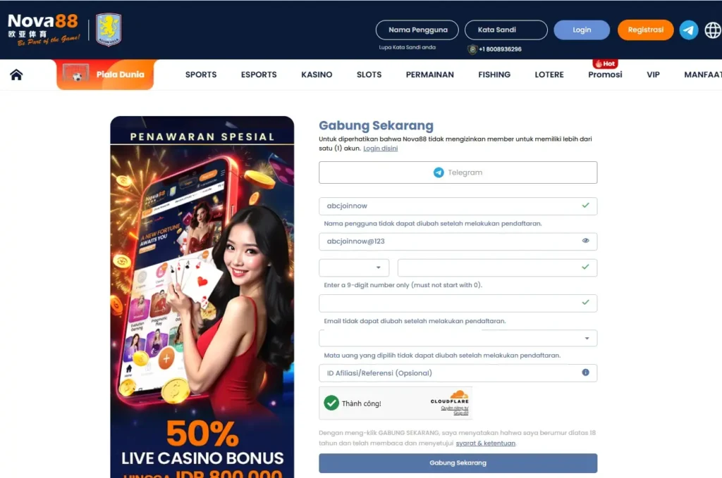 Daftar Nova88: Langkah Mudah Membuat Akun
