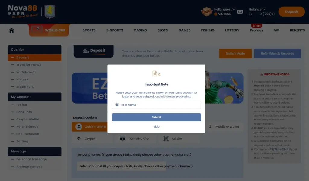 Daftar Nova88: Langkah Mudah Membuat Akun