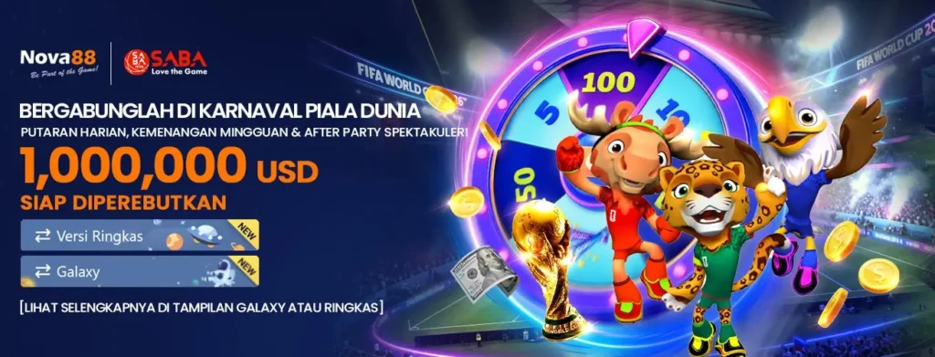 Karnaval Piala Dunia 2026 Nova88 – Rebut Hadiah Fantastis Hingga USD 1.000.000