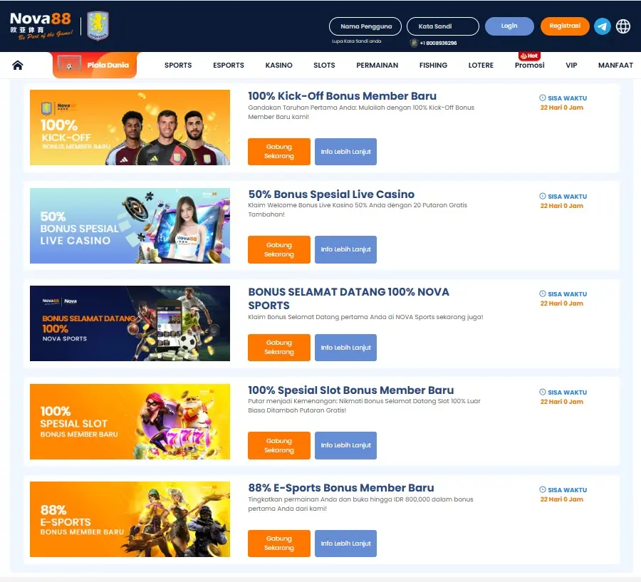 promosi nova88 page