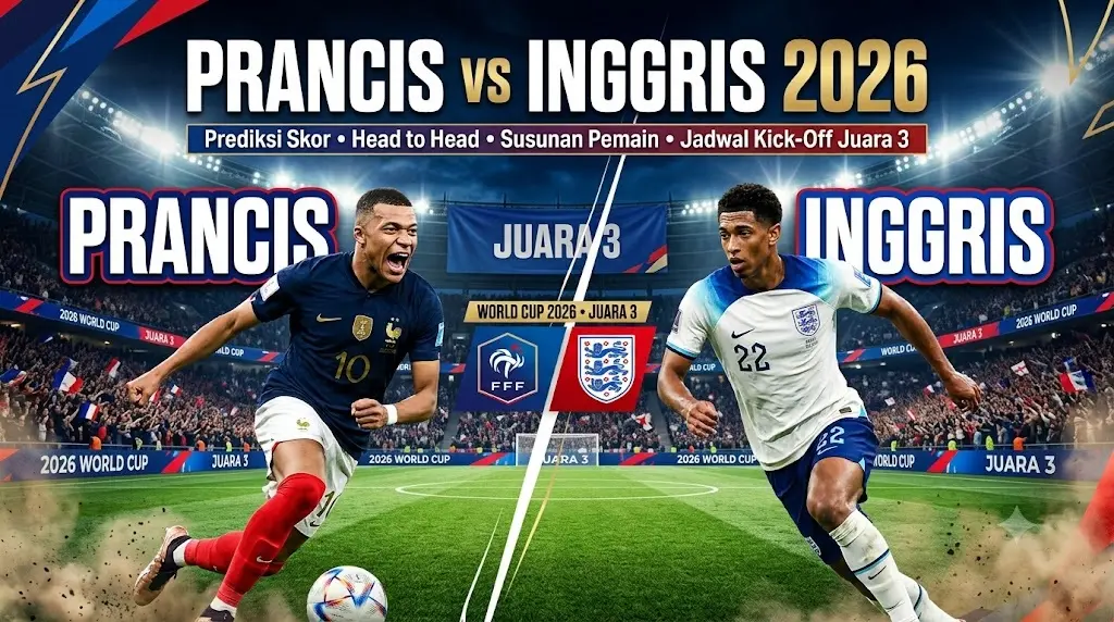 Prediksi Taruhan Eropa – Asia Perebutan Tempat Ketiga Piala Dunia 2026 Prancis vs Inggris