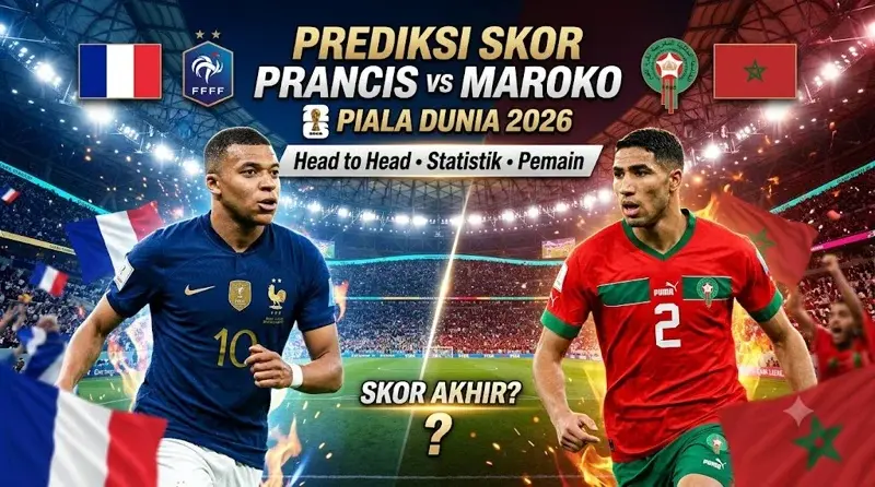 Prediksi Piala Dunia 2026 Prancis vs Maroko Pukul 03.00 WIB, 10 Juli